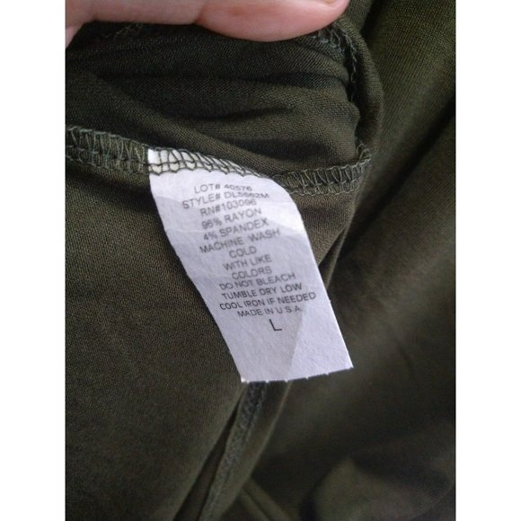 Comfy Olive Green Tunic- Knee length dress size Large - Picture 7 of 7